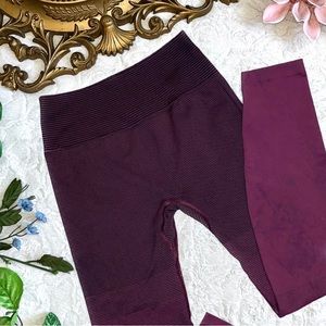 Burgundy Lululemon Leggings